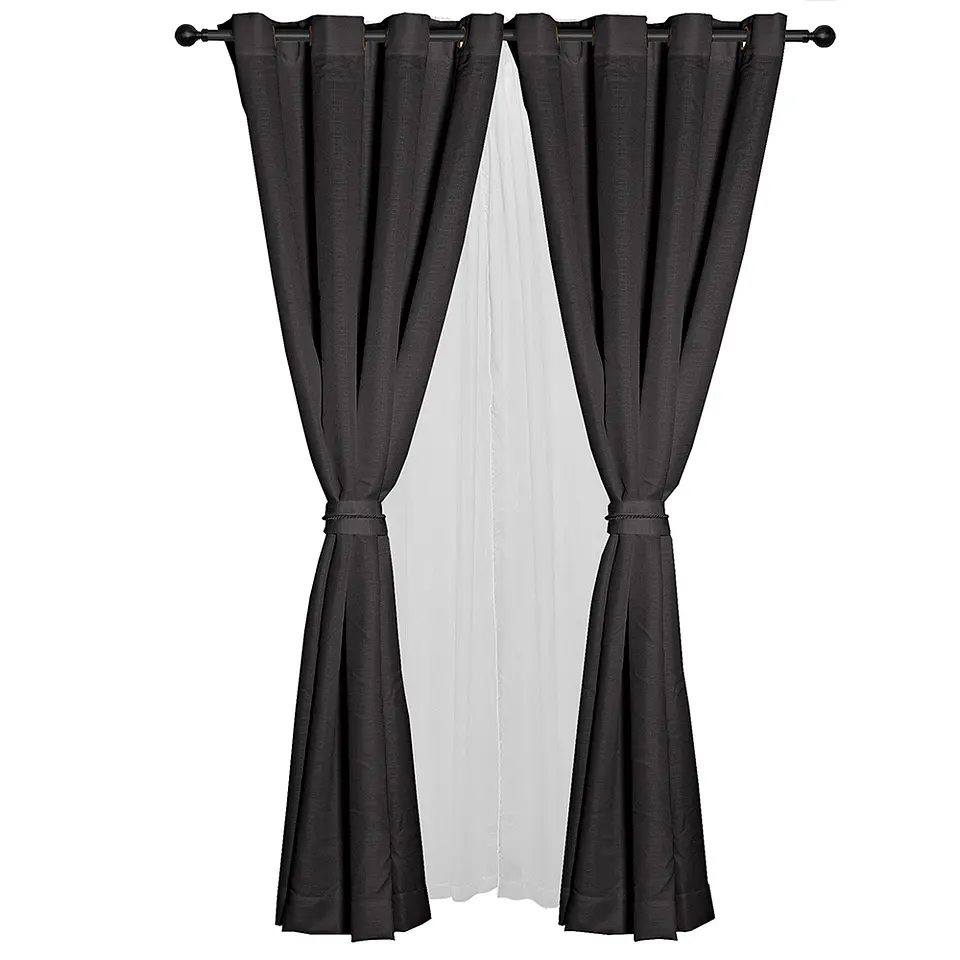  Set Cortina Bárbara 8 pzas Negro 1