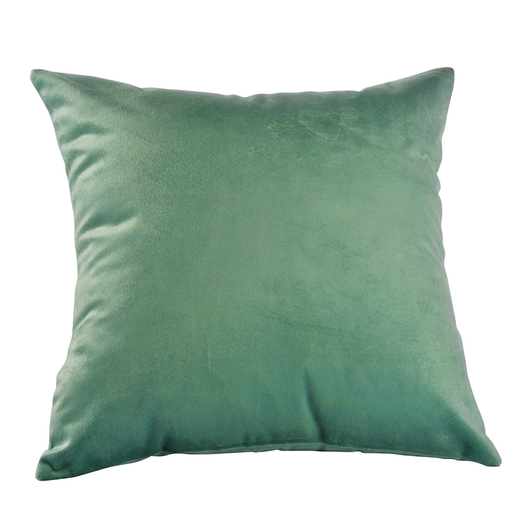 Cojín Felpa Verde Agua 40x40cm. 1
