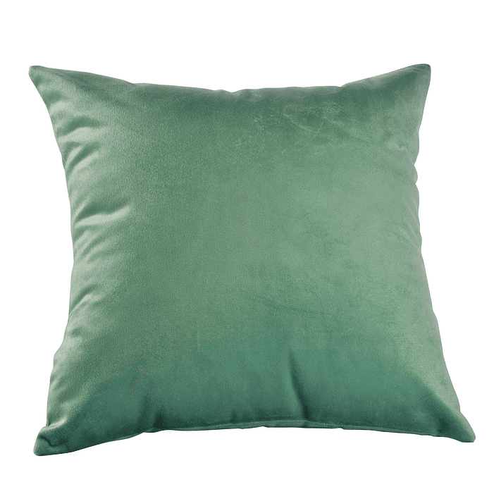 Cojín Felpa Verde Agua 40x40cm. 1