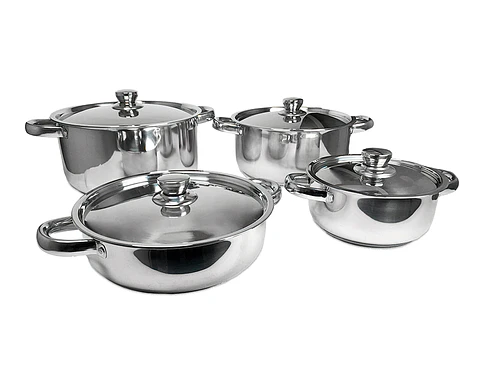 Batería de cocina  Verona 8 piezas Silver- Acero Inoxidable