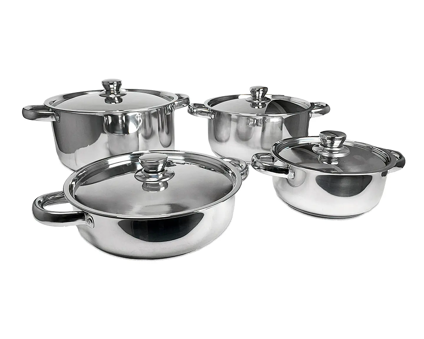 Batería de cocina  Verona 8 piezas Silver- Acero Inoxidable 1