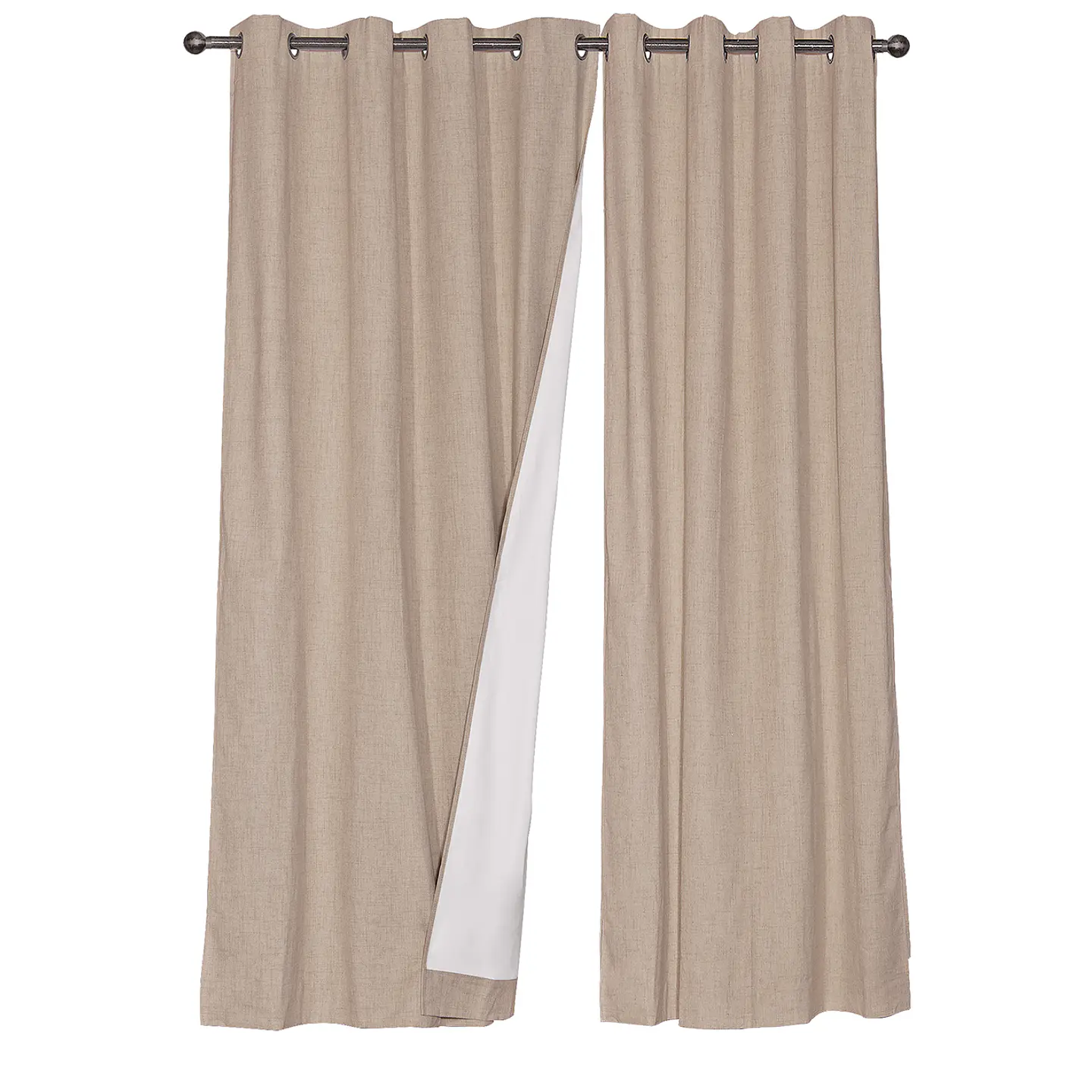 Set 2 CortinaS Black Out Lino Beige 2