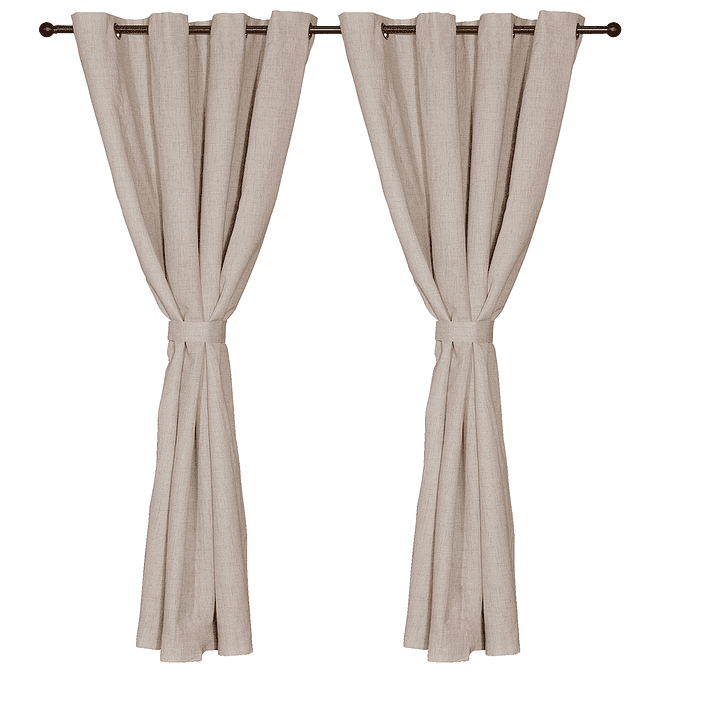 Set 2 CortinaS Black Out Lino Beige 3