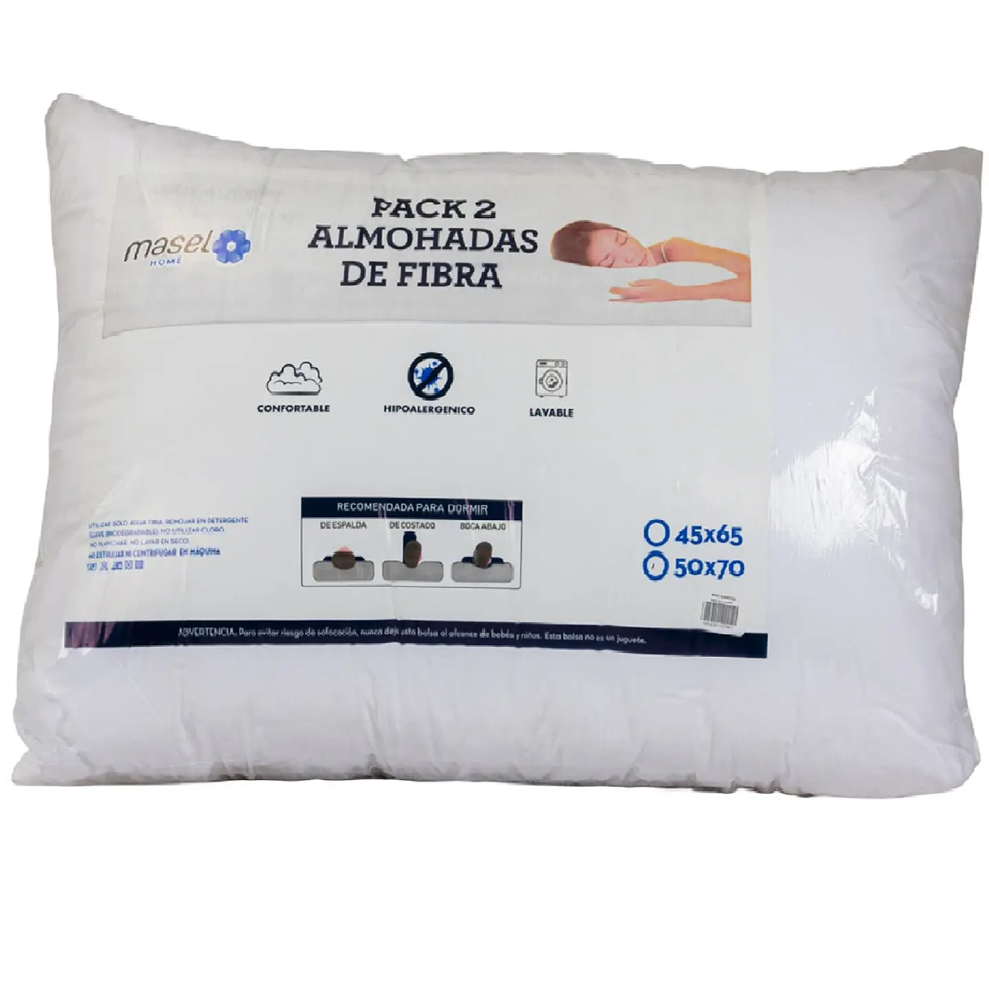 Pack Almohadas Fibra Eco 50X70 1