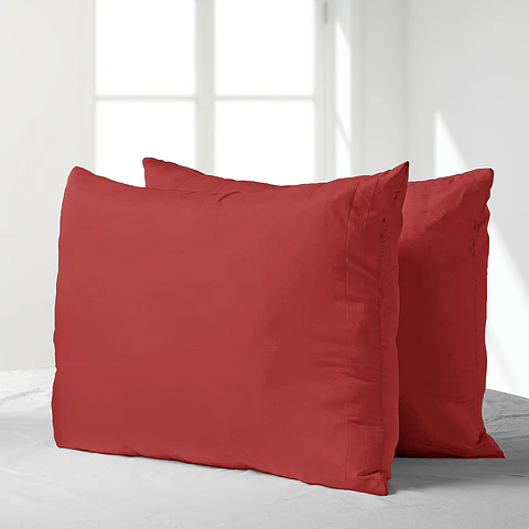 Pack Almohadas 50X70 Microfibra Rojo