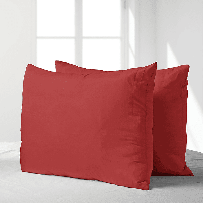 Pack Almohadas 50X70 Microfibra Rojo 1