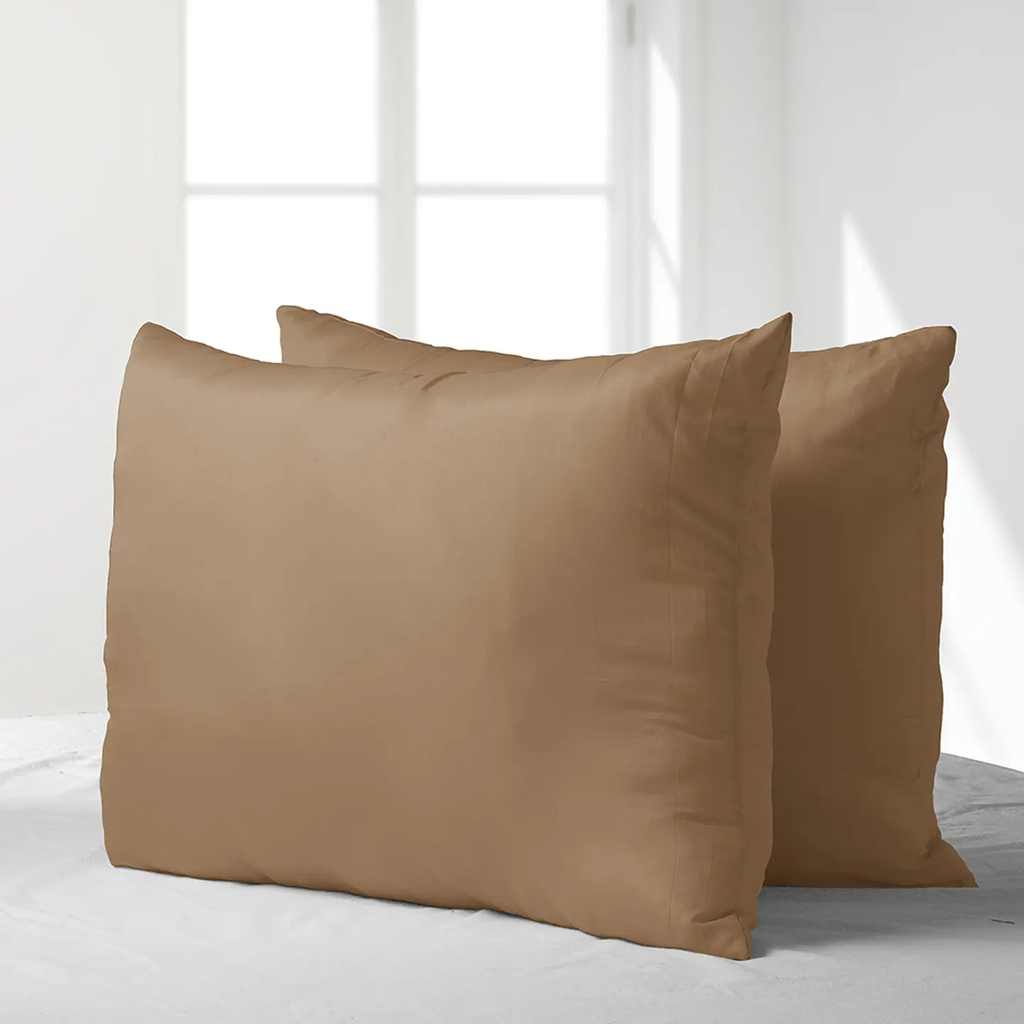 Pack Almohadas 50X70 Microfibra Tabaco 1
