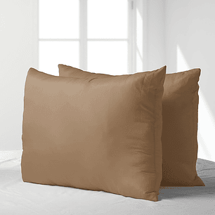 Pack Almohadas 50X70 Microfibra Tabaco