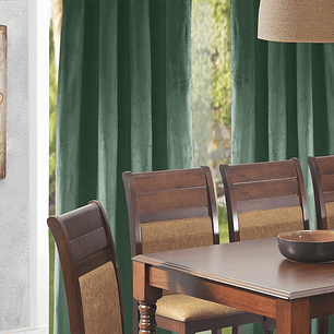 Cortina Argollas NEW VELVET 1.40 X 2.25 Verde Botella 