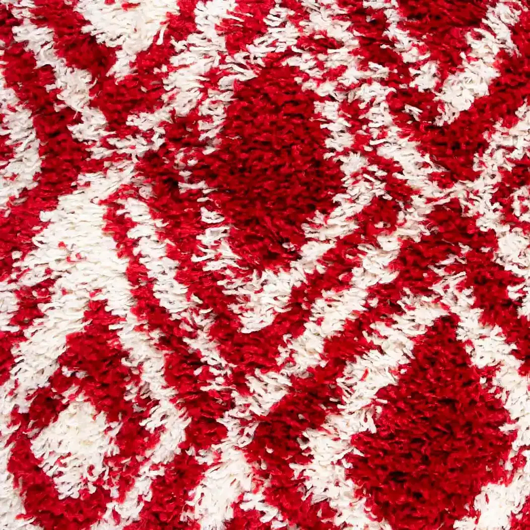 Set  Alfombra 160x230 Anat3  Rojo c/2 Cojines Felpa Ivory 3