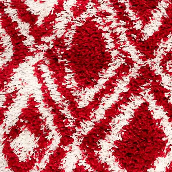 Set  Alfombra 160x230 Anat3  Rojo c/2 Cojines Felpa Ivory 3