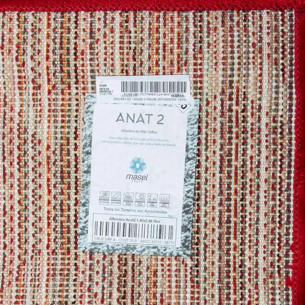Set  Alfombra 160x230  Anat2 Roja  con 2 Cojines Felpa Rojo 4