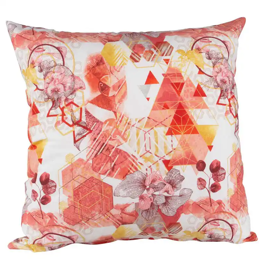 Set 2 Cojines lona española 50x50 Serenity Rojo 2