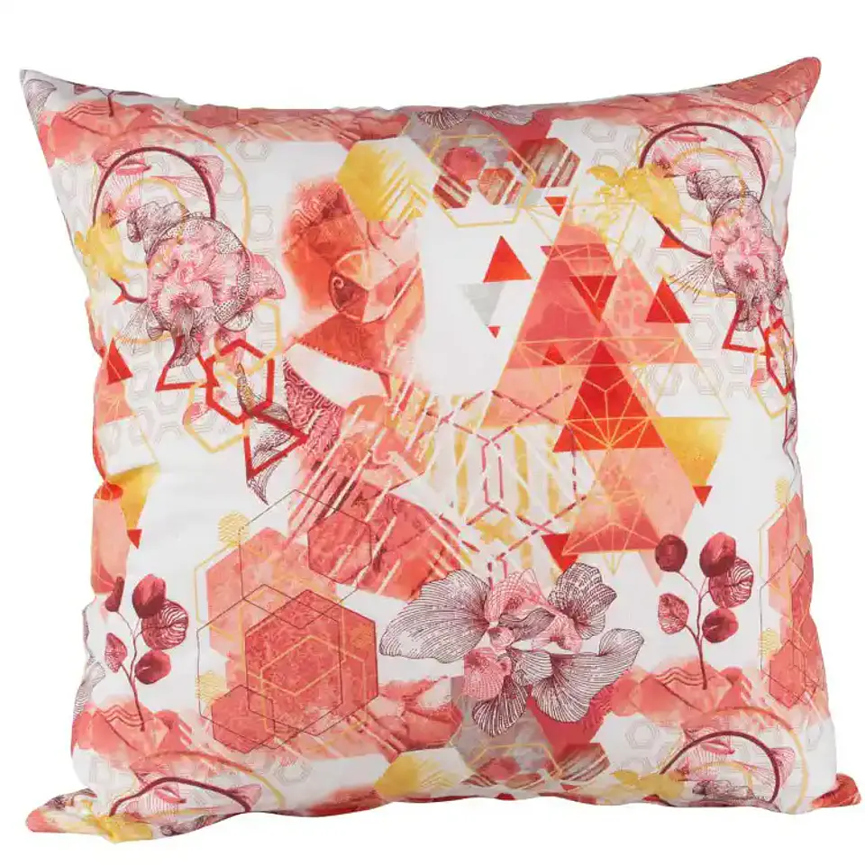 Set 2 Cojines lona española 50x50 Serenity Rojo 2