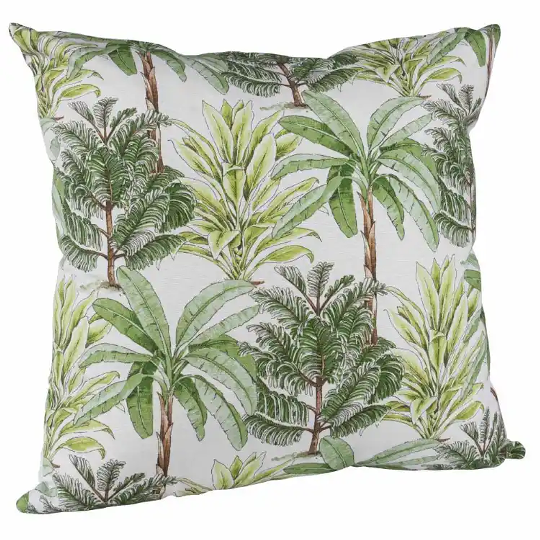 Set 2 cojines lona española 50x50 palmeras verde 2