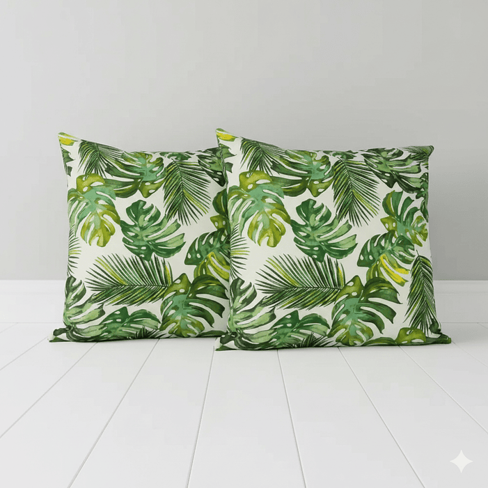 Set 2 cojines lona española bahamas green 50 x 50 1