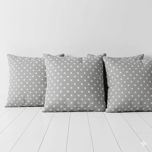 Set 4 Cojines Estrellitas Mini Grey 50x50cm