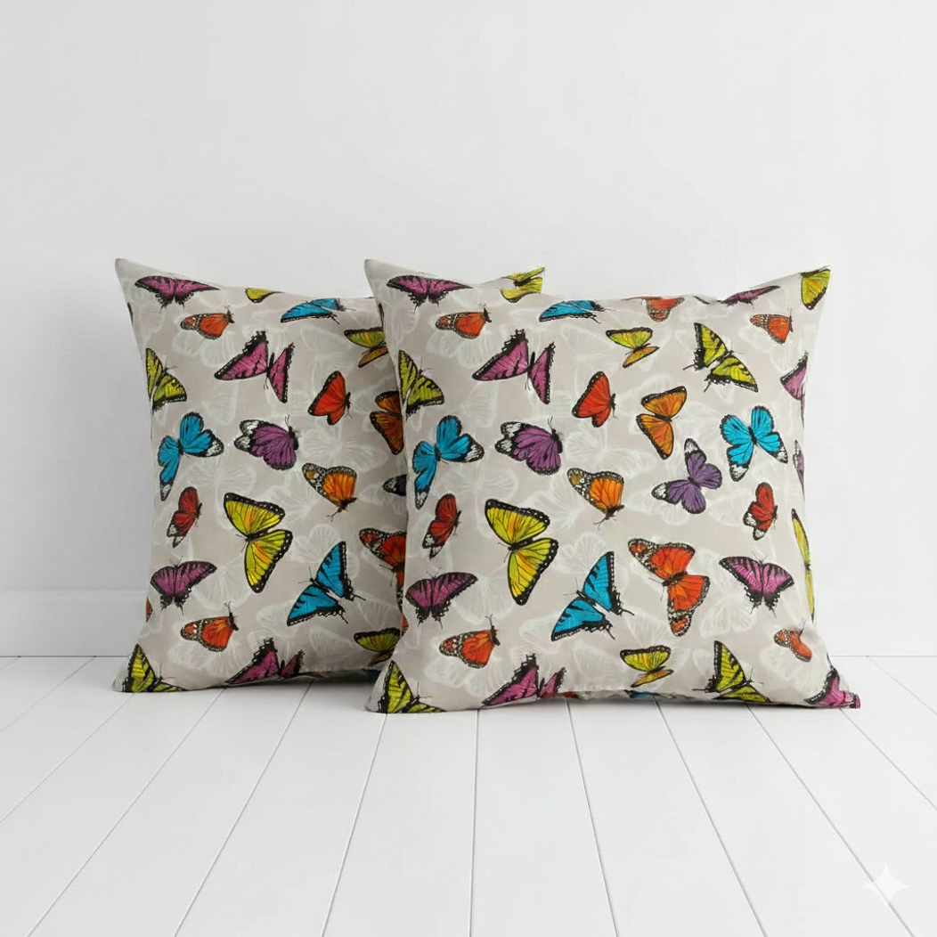 Set 2 Cojín Lona Mimi Gris 50x50cm 1