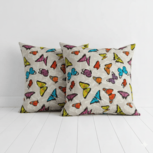 Set 2 Cojín Lona Mimi Gris 50x50cm