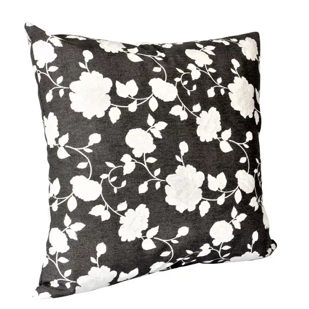 Set 2 Cojines Lona Roberta Negro 50x50cm 2