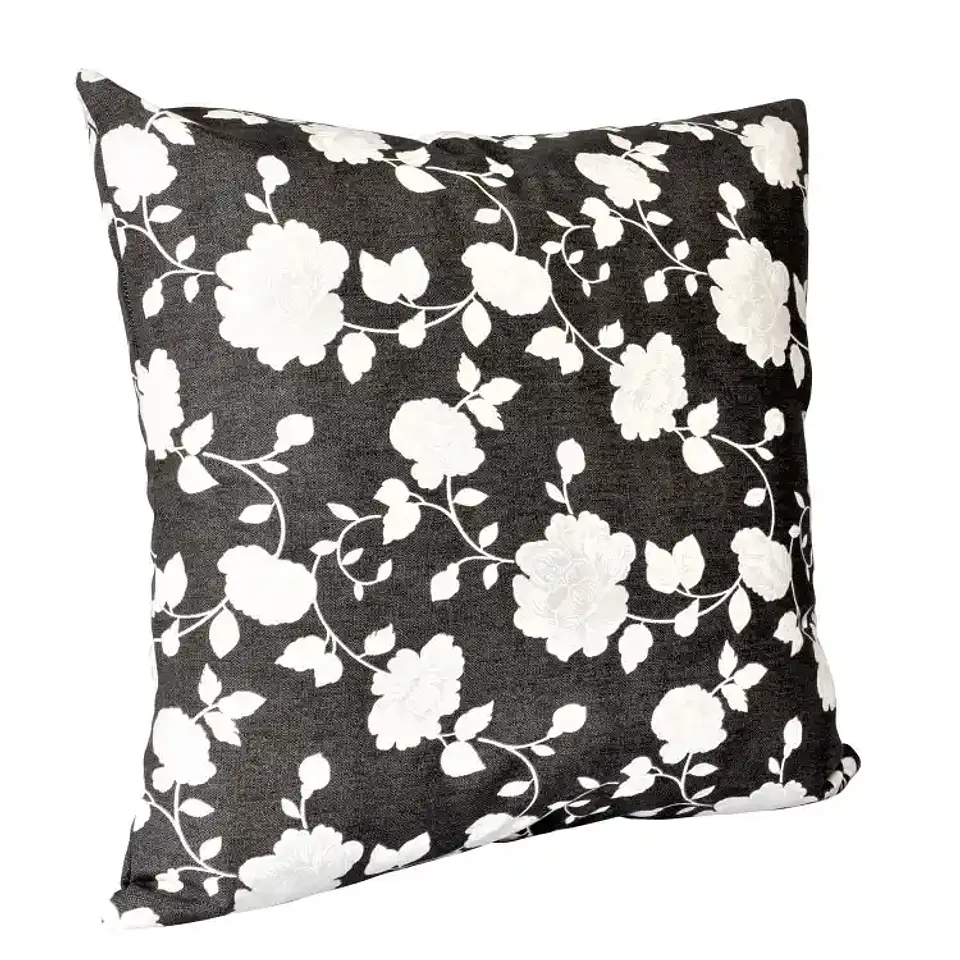 Set 2 Cojines Lona Roberta Negro 50x50cm 2
