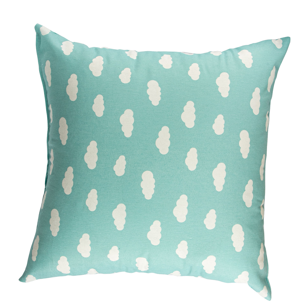 Set 4 Cojines Lona Nubes  Jade  50x50cm 2