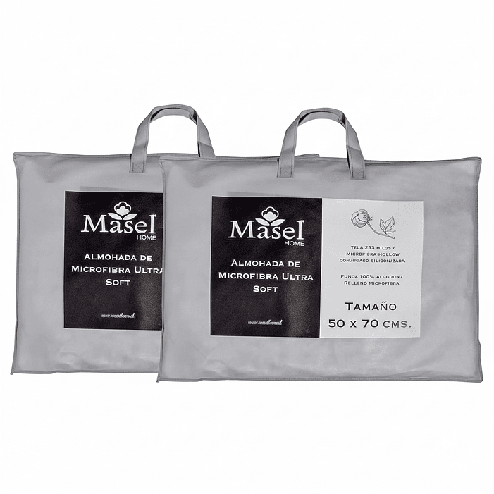 Set 2 Almohadas Microfibra Florentino 50x70 1