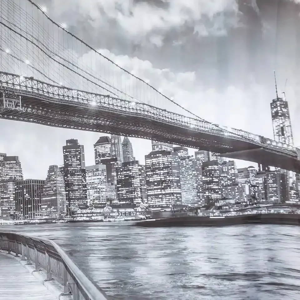 Set Cortina Baño Bridge Brooklyn con juego de Toallas Florentino negro 100% algodon 6