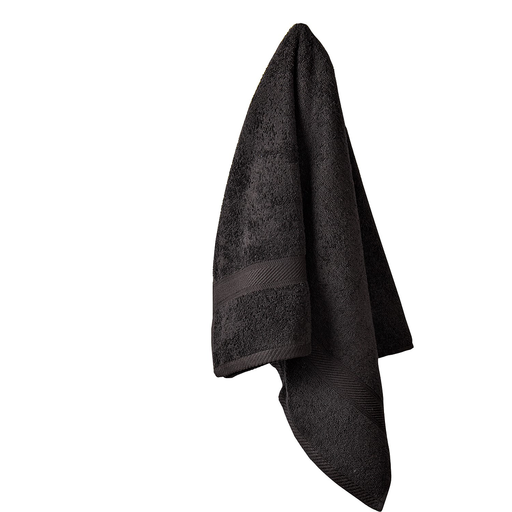 Set Cortina Baño Bridge Brooklyn con juego de Toallas Florentino negro 100% algodon 2