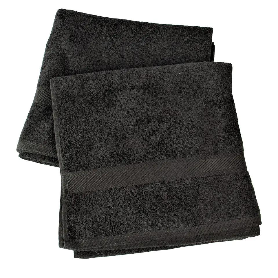Set Cortina Baño Bridge Brooklyn con juego de Toallas Florentino negro 100% algodon 7