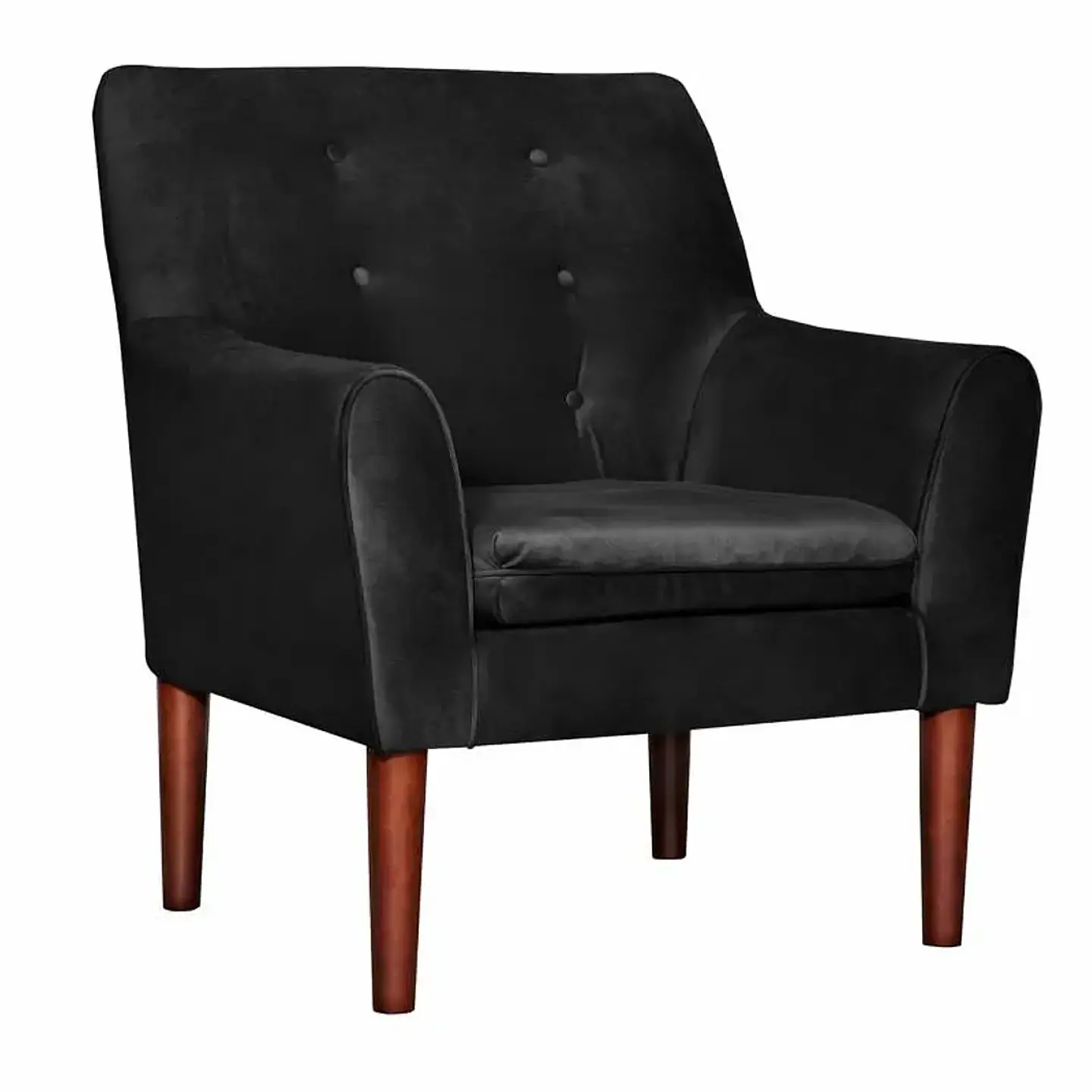 Set 2 Poltronas Bergen Felpa  Black 78 x 70 x 98 3