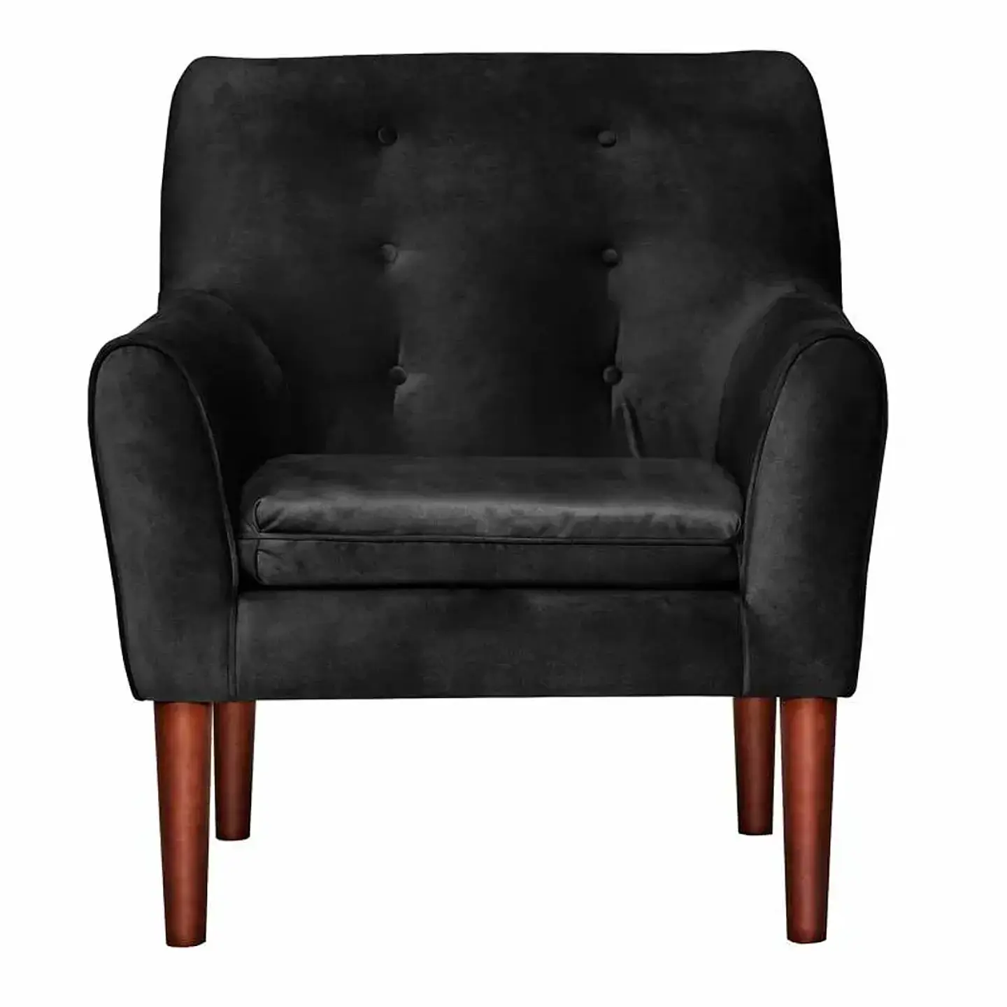 Set 2 Poltronas Bergen Felpa  Black 78 x 70 x 98 2