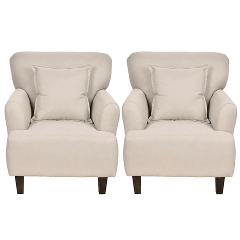  Set 2 Poltronas York 1 Cuerpo Beige