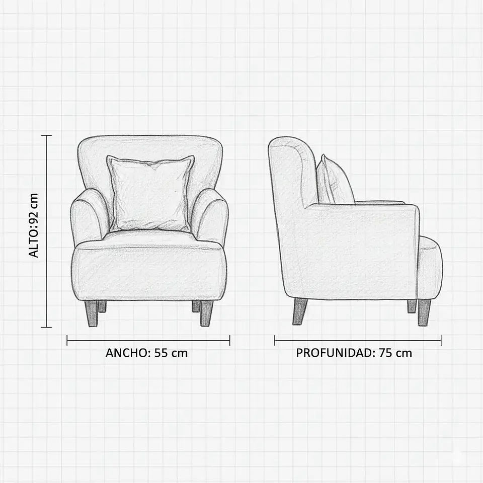  Set 2 Poltronas York 1 Cuerpo Light Grey 5