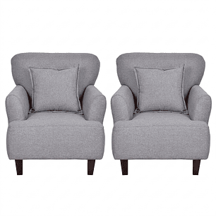  Set 2 Poltronas York 1 Cuerpo Light Grey