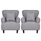  Set 2 Poltronas York 1 Cuerpo Light Grey - Miniatura 1