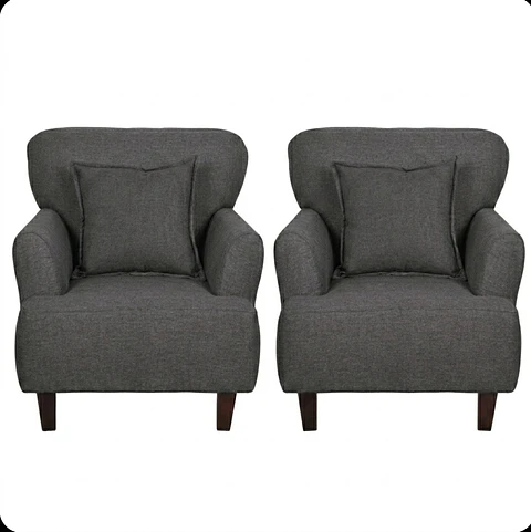  Set 2 Poltronas York 1 Cuerpo Dark Grey