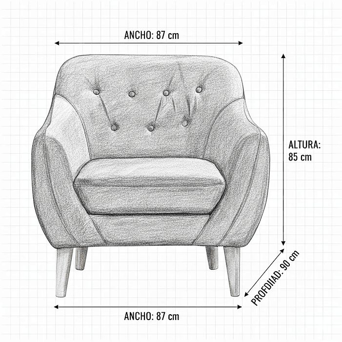  Set 2 Poltronas Norway 1C Gris Oscuro 87x90x85 4