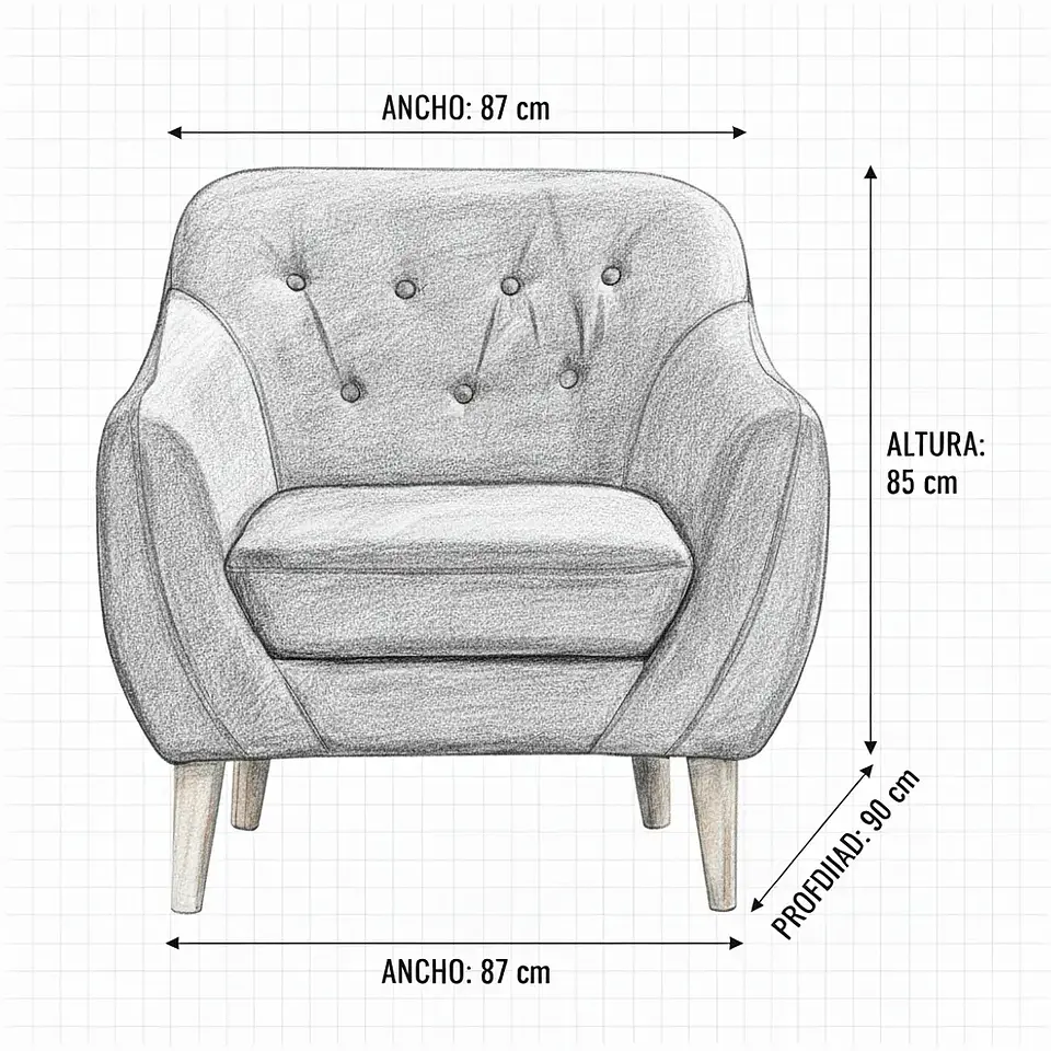  Set 2 Poltronas Norway 1C Gris Oscuro 87x90x85 4