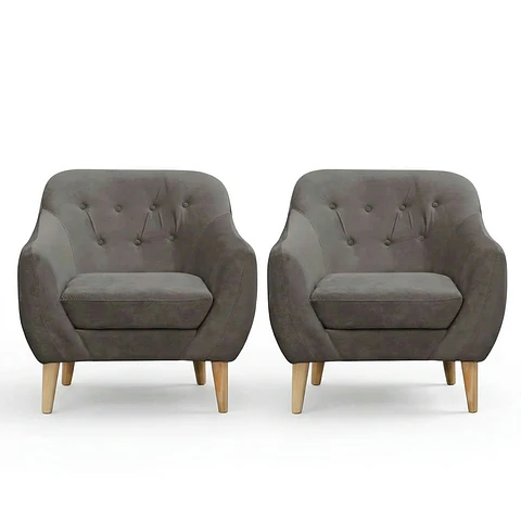  Set 2 Poltronas Norway 1C Gris Oscuro 87x90x85