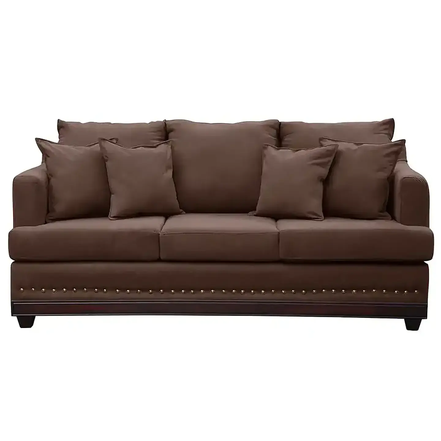 Set Sofa 3c Estambul tachas  Tela Chocolate + 2 poltronas Bergen Chocolate 4