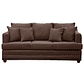 Set Sofa 3c Estambul tachas  Tela Chocolate + 2 poltronas Bergen Chocolate - Miniatura 4