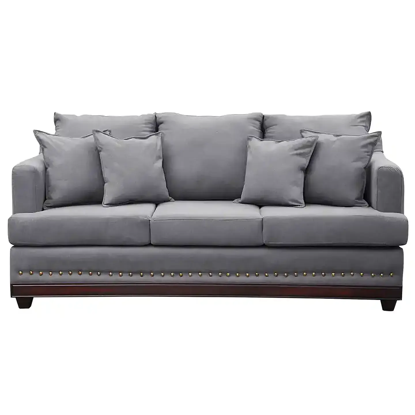 Set Sofa 3c Estambul tachas  Tela Grey + 2 poltronas Bergen Grey 2