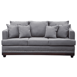 Set Sofa 3c Estambul tachas  Tela Grey + 2 poltronas Bergen Grey