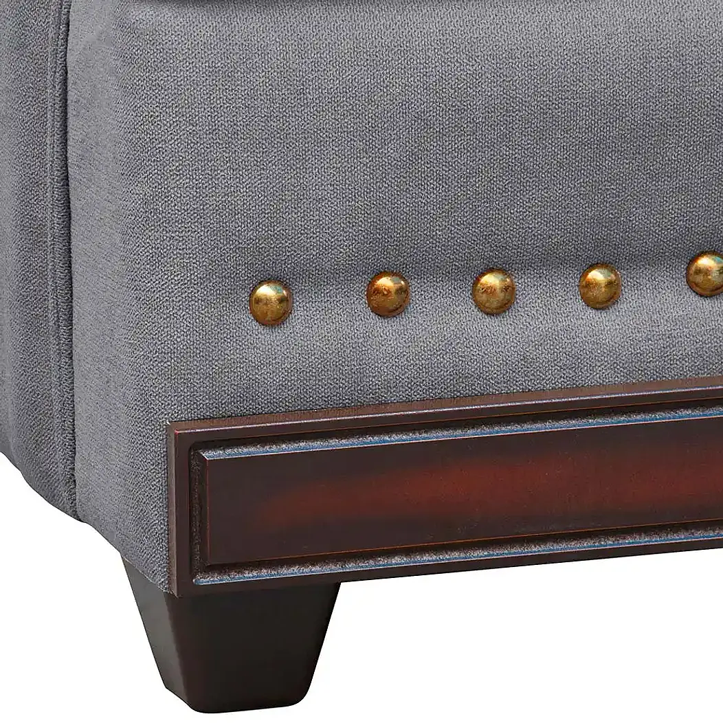 Set Sofa 3c Estambul tachas  Tela Grey + 2 poltronas Bergen Grey 4