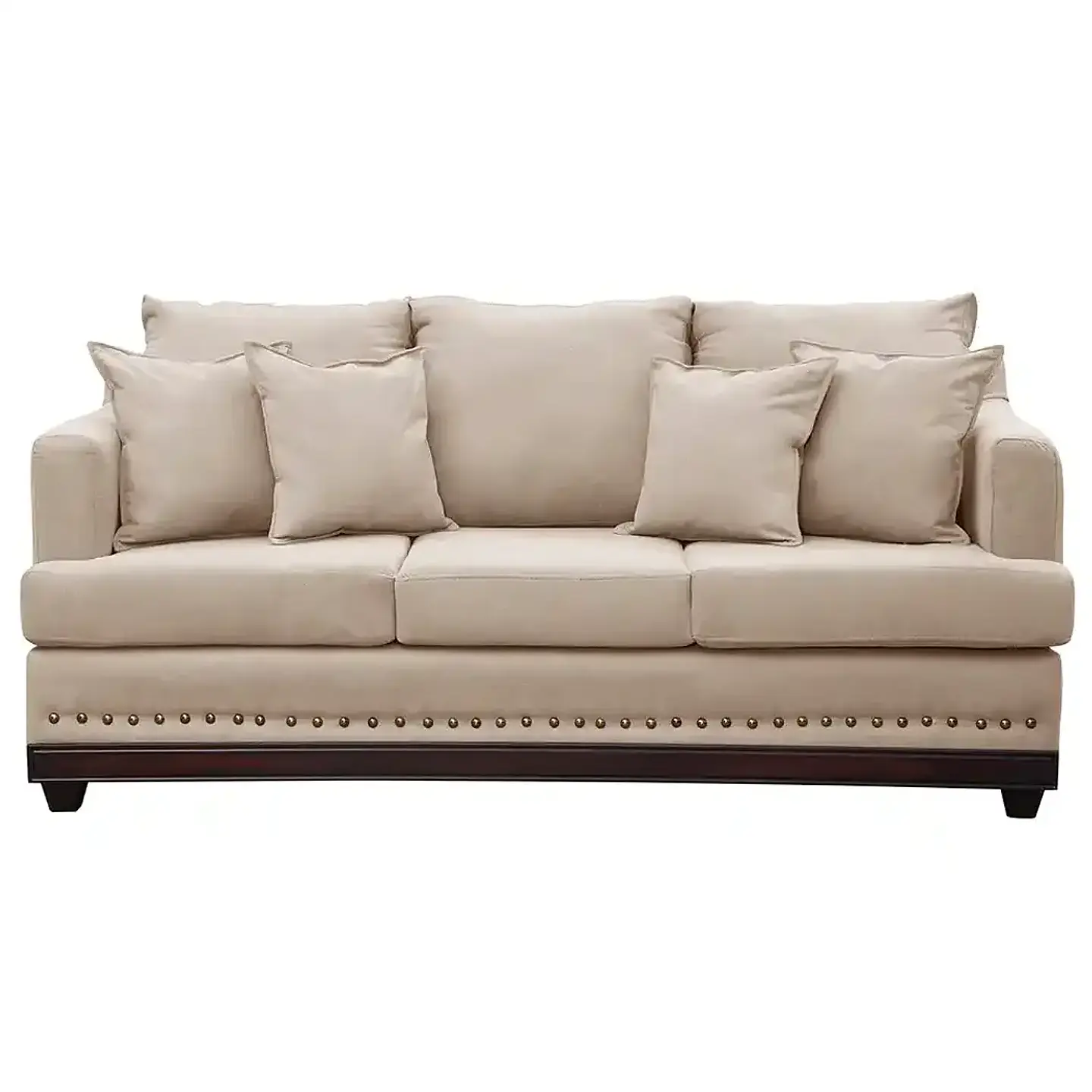 Set Sofa 3c Estambul tachas  Tela Beige + 2 poltronas Bergen Beige 2
