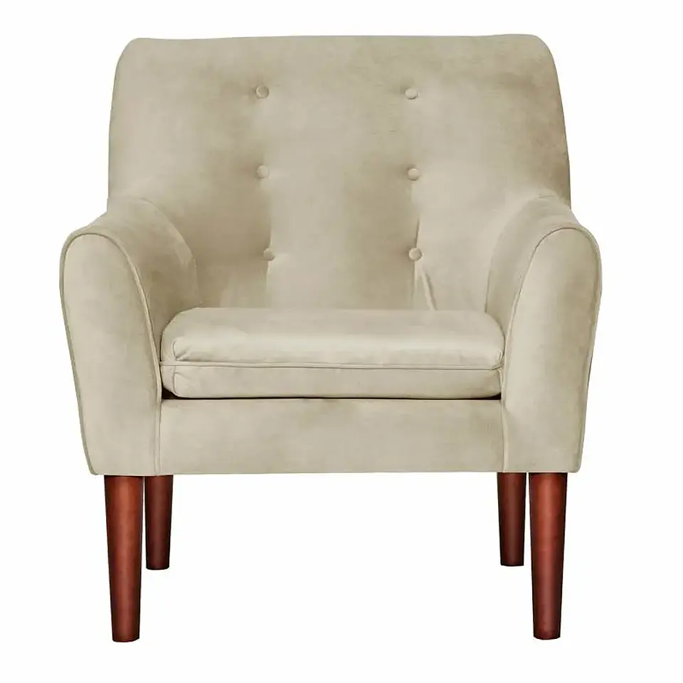 Set Sofa 3c Estambul tachas  Tela Beige + 2 poltronas Bergen Beige 6