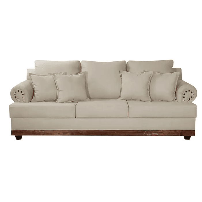 Set Sofa 3c Armenia  Tela Beige + 2 poltronas Bergen Beige 5