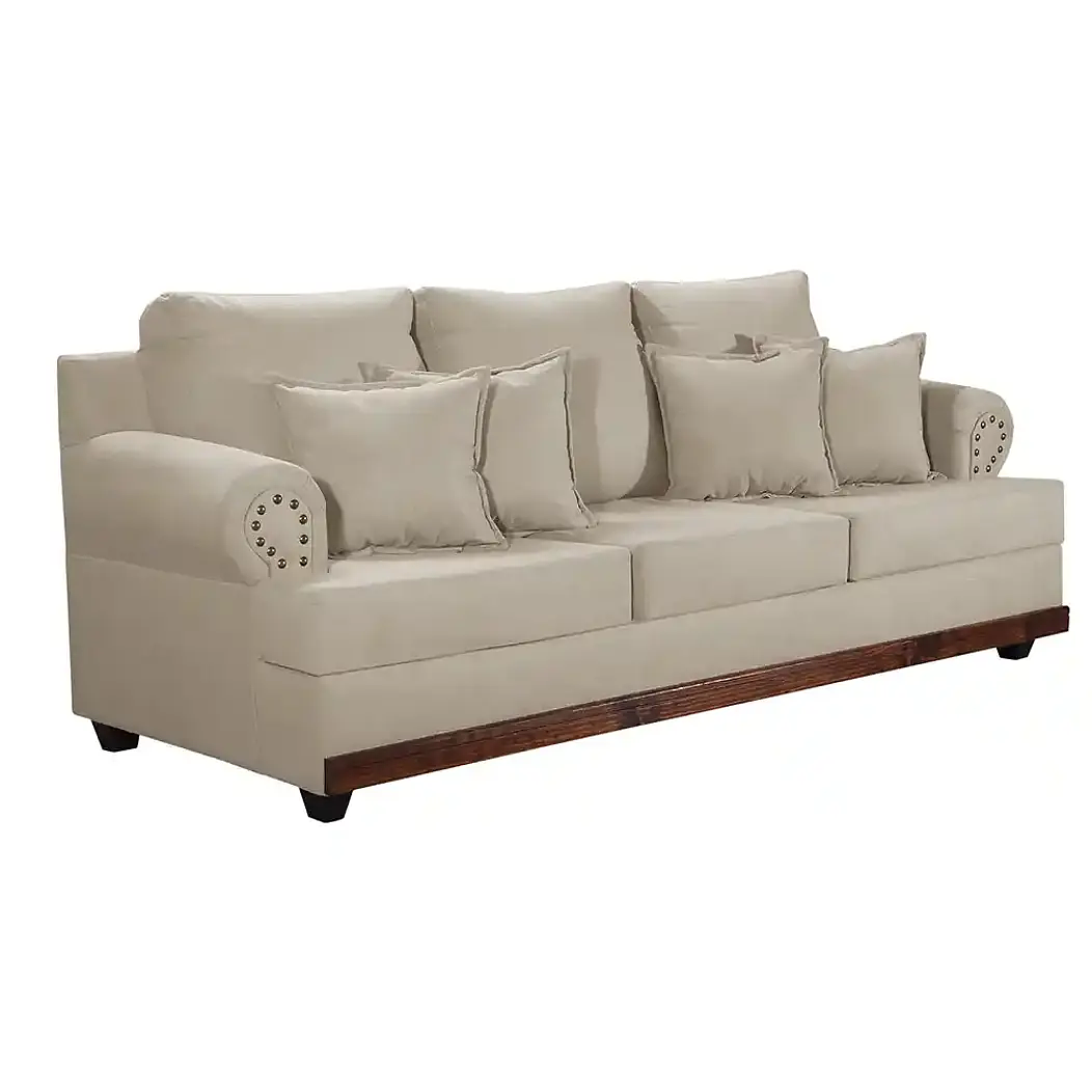 Set Sofa 3c Armenia  Tela Beige + 2 poltronas Bergen Beige 6