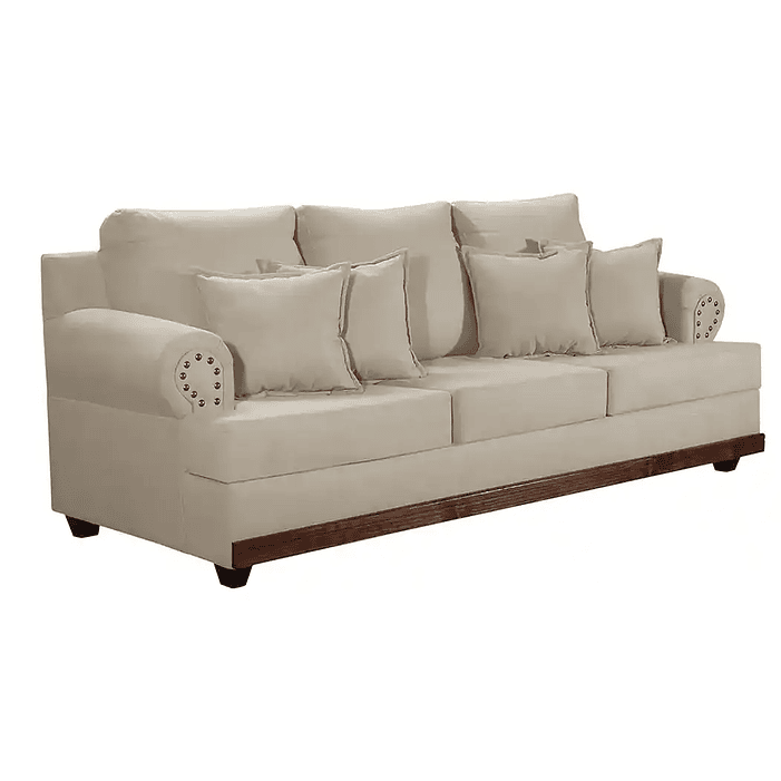 Set Sofa 3c Armenia  Tela Beige + 2 poltronas Bergen Beige 6